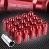 FOR DTS STS DEVILLE CTS 20 PCS M12 X 1.5 ALUMINUM 50MM LUG NUT+ADAPTER KEY RED