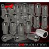 FOR NISSAN 12x1.25 LOCKING LUG NUTS RIMS FORGED ALUMINUM 20PCS UNIT KIT+KEY GRAY