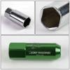 20 X M12 X 1.5 EXTENDED ALUMINUM LUG NUT+ADAPTER KEY CAMRY/CELICA/COROLLA GREEN #5 small image