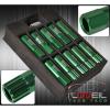 FOR INFINITI 12x1.25MM LOCKING LUG NUTS RIM FORGED ALUMINUM 20PCS UNIT KIT GREEN