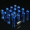 NRG ANODIZED ALUMINUM OPEN END TUNER WHEEL LUG NUTS LOCK M12x1.5 BLUE 16 PC+KEY