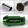 20PC M12 X 1.5 OPEN END ALUMINUM LUG NUT/WHEEL RIM LOCK+ADAPTER KEY GREEN #5 small image