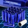 20pcs M12x1.5 Anodized 60mm Tuner Wheel Rim Acorn Lug Nuts Deville/CTS Blue