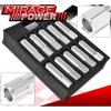 FOR SUZUKI M12x1.25 LOCKING LUG NUTS OPEN END EXTENDED 20 PIECES +KEY KIT SILVER