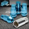 20X RACE RIM EXTENDED ANODIZED WHEEL LUG NUT+LOCK+SOCKET FOR SUBARU/NISSAN BLUE #1 small image