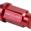 RED 50MM ALUMINUM WHEEL RIM LOCK ACORN TUNER LUG NUT+KEY CAMARO/IMPALA/AVEO