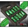 UNIVERSAL 12MMX1.5 LOCKING LUG NUTS THREAD WHEELS RIMS ALUMINUM EXTENDED GREEN