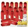 UNIVERSAL M12x1.25MM LOCKING LUG NUTS WHEELS EXTENDED ALUMINUM 20 PIECES SET RED #1 small image