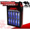 (20 PIECES) UNIVERSAL M12x1.5 ALUMINUM TUNER WHEEL LUG NUTS BLUE + LOCKING KEY