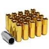 GOLD 60MM ALUMINUM WHEEL RIM LOCK ACORN TUNER LUG NUT+KEY CAMRY/CELICA/YARIS