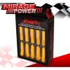 (20 PIECES) UNIVERSAL M12x1.5 ALUMINUM TUNER WHEEL LUG NUTS GOLD + LOCKING KEY