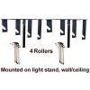 4-Roller manual Background Backdrop roller Support Drive System lifter  elevator