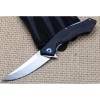 couteau schwarz g10 griff sharp plain edge flipper bearing jagdmesser knife #1 small image