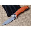 Smooth Open Hunting Orange G10 Handle D2 Plain Edge Tactical Knife Bearing Camp #2 small image
