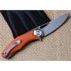 Smooth Open Hunting Orange G10 Handle D2 Plain Edge Tactical Knife Bearing Camp #3 small image