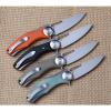 Smooth Open Hunting Orange G10 Handle D2 Plain Edge Tactical Knife Bearing Camp #5 small image