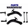 6 Pc Kit Front Lower Control Arms and Ball Joint Assembly Tie Rod End Ends Links #1 small image