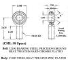 Econ 5/8 x 5/8-18 MALE LH ROD ENDS HEIM JOINTS HEIMS