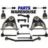 14 Pc Kit Front Upper Control Arm Ball Joints Inner &amp; Outer Tie Rod Ends Cent...