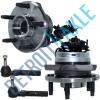 NEW 4 pc Kit - 2 Front Wheel Hub and Bearing Assembly w/ ABS + 2 Outer Tie Rod #1 small image