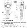 XMR 8-12 ROD ENDS 1/2 x 3/4 MALE RH HEIM JOINTS HEIM JOINT END