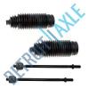 Both (2) New Inner Tie Rod Ends + 2 Rack and Pinion Tie Rod Boots -Toyota Camry #1 small image