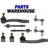 8 Pcs Kit Inner &amp; Outer Tie Rods Lower Ball Joints Sway Bar for 97-01 Honda CR-V