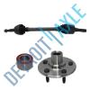 2 pc Kit Rear Passenger CV Axle Drive Shaft + NEW Wheel Hub and Bearing Assembly #1 small image