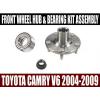 Toyota Camry  3.0L 3.3L 3.5L V6 Front Wheel Hub &amp; Bearing Kit Assembly 2004-2009