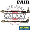 Moog Replacement New Inner &amp; Outer Tie Rod Assembly Pair For Bettle Golf Jetta