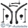 2 Wishbone 2x Ball joint 2x Coupling rod 2x Tie rod end front right left