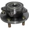 2 Front Wheel Hub and Bearing Assembly w/o ABS + 2 Outer + 2 Inner Tie Rod Ends