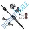 Front Passenger CV Axle Shaft + 2 Tie Rod End + 2 Wheel Hub and Bearing Assembly