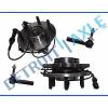 NEW 4pc Front Wheel Hub Bearing + Outer Tie Rod Kit Navigator Expedition ABS 2WD #1 small image
