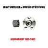 Fits: Nissan Quest Front Wheel Hub And Bearing Kit Assembly 1993-2002