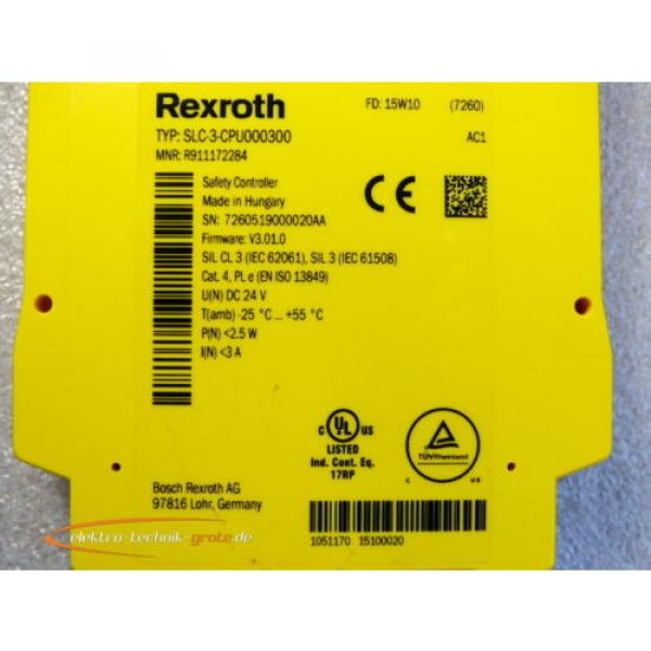 Bosch Rexroth SLC-3-CPU00300 / R911172284 Safety Controller &gt; ungebraucht! &lt; #2 image