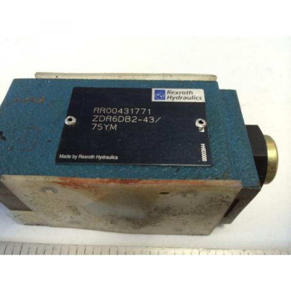 NEW REXROTH HYDRAULIC ZDR6DB2-43/75YM   RR00431771    00003844 VALVE   GB #2 image