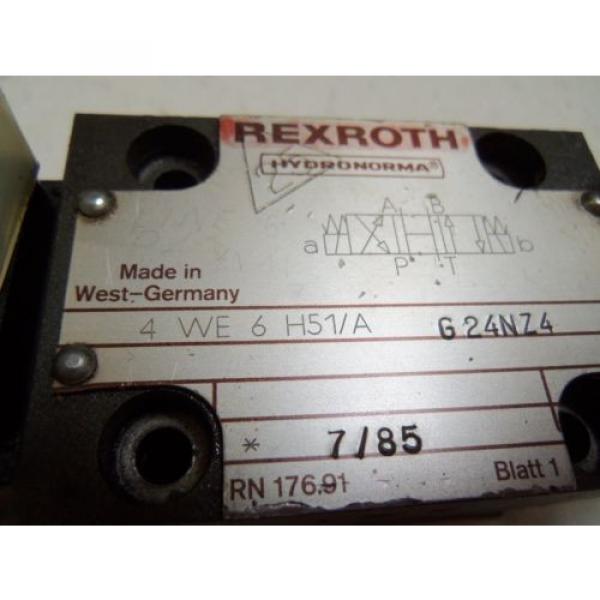 REXROTH 4WE6H51/AG24NZ4 DIRECTION CONTROL VALVE *USED* #4 image