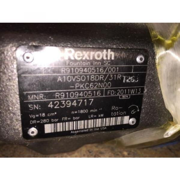 Rexroth Hydraulic AA10VS018DR 31RPK C62N00 R910940516 Pump #2 image