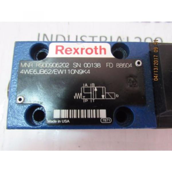 REXROTH 4WE6JB62/EW110N9K4 HYDRAULIC VALVE NEW #3 image