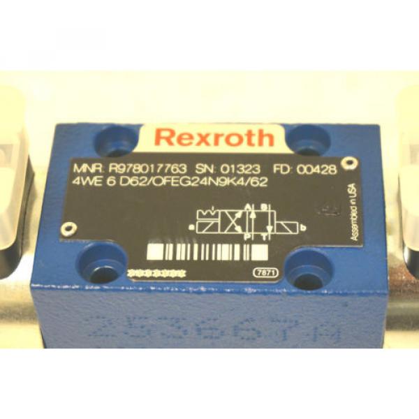 NEW REXROTH R978017763 DIRECTIONAL VALVE 4WE 6 D62/OFEG24N9K4/62 #5 image