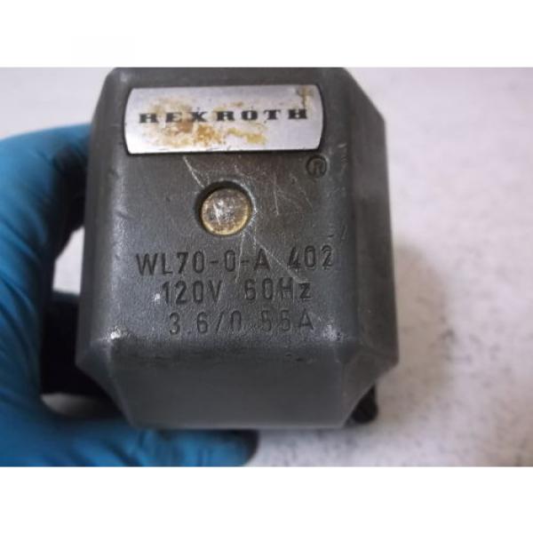 REXROTH WL70-0-A-402 SOLENOID VALVE *USED* #2 image