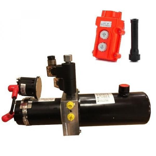 PPD1280075S 12VDC hydraulic double acting power pack 2000psi steel Pump #1 image