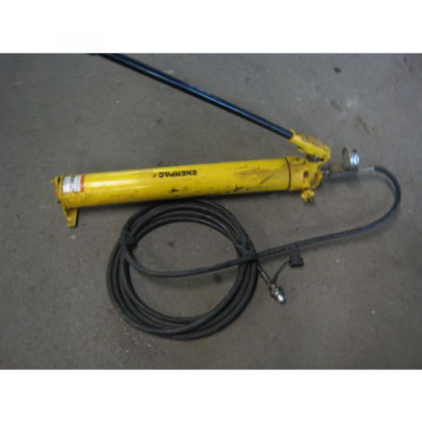 Enerpac P801 Hydraulic Hand 1000psi W/ Hose And Pressure Gage Pump #7 image