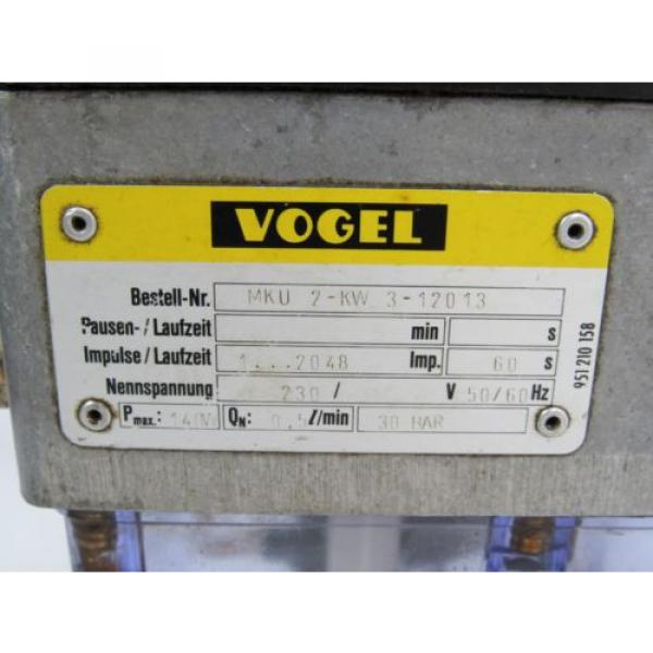 VOGEL MKU 2KW 312013 HYDRAULIC / MOTOR 230V 5060HZ 0.5l / min 30 BAR Pump #2 image