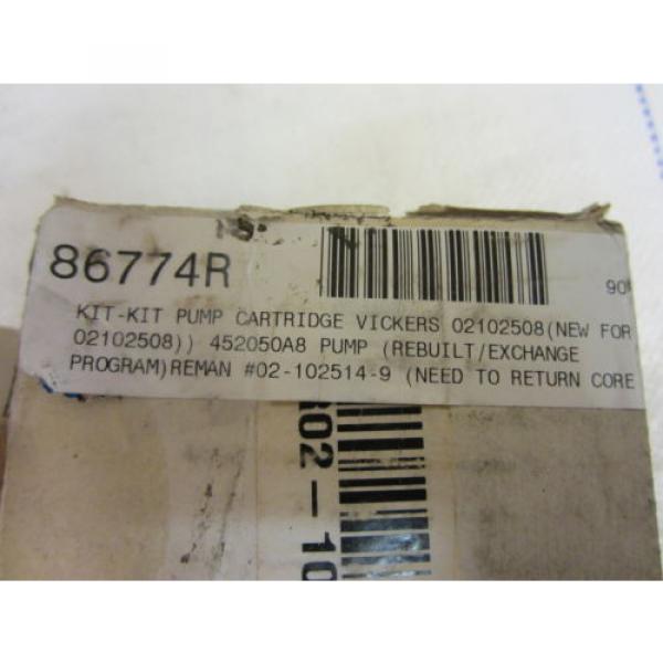 VICKERS 02102508 CARTRIDGE C KIT – REMANUFACTURED # 021025149  Pump #6 image