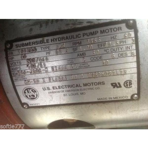 US Motors 40 HP Submersible Hydraulic  Pump #3 image