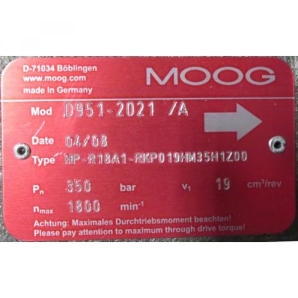 MOOG Radial Piston Hydraulic Model: D9512021/A Pump #8 image