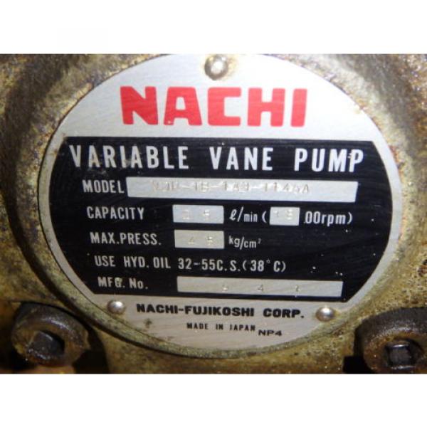 Nachi Variable Vane Motor_VDR1B1A31146A_LTIS85NR_UVD1AA32.241140A Pump #9 image