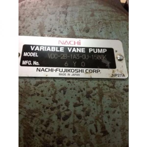 Nachi Variable Vane Motor_VDC2B1A3GU1588_LTIS85NR_UVD2AA33.741188A Pump #7 image